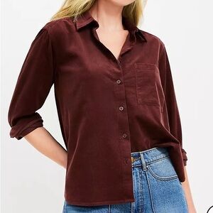 COPY - LOFT Corduroy Relaxed Button-Up Shirt